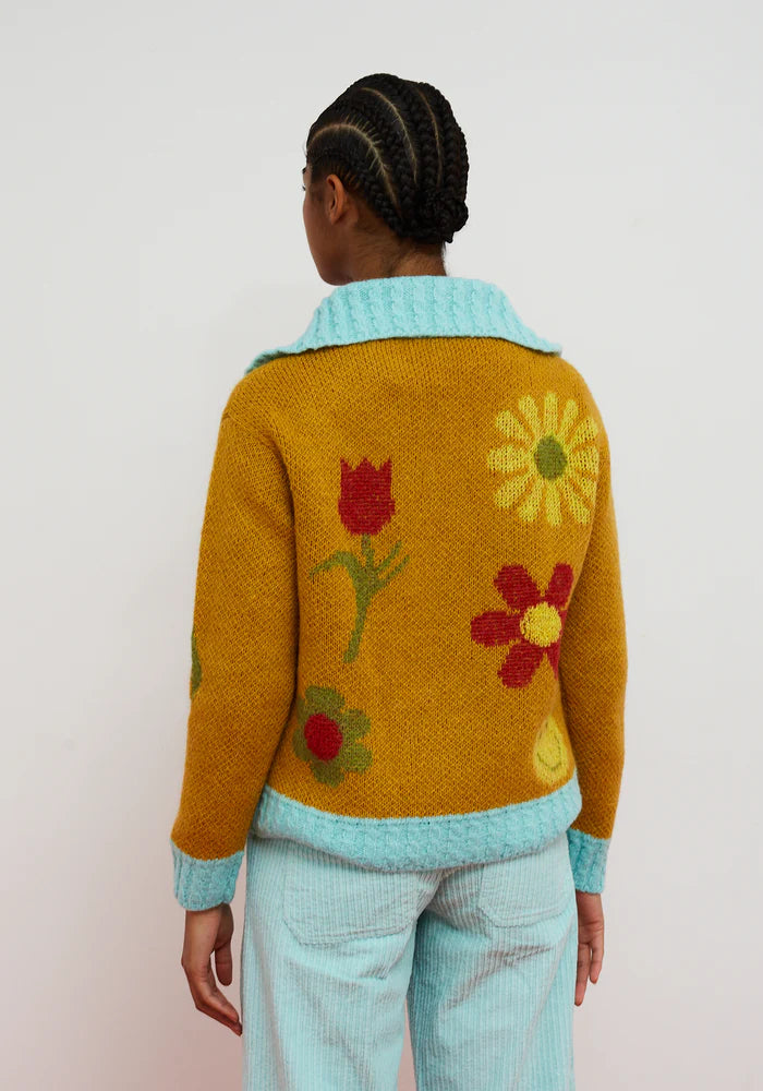 Dr Bloom Ochre Daisy Knit