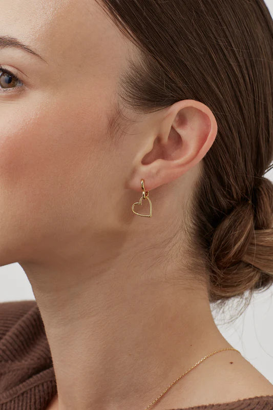 Estella Bartlett Double Heart Hoop Earrings