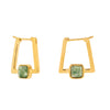 Vurchoo Argentina Gold Square Agate Hoops