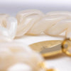 Flat Chain Bracelet in Pearl Marble