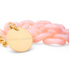 Flat Chain Bracelet in Peach