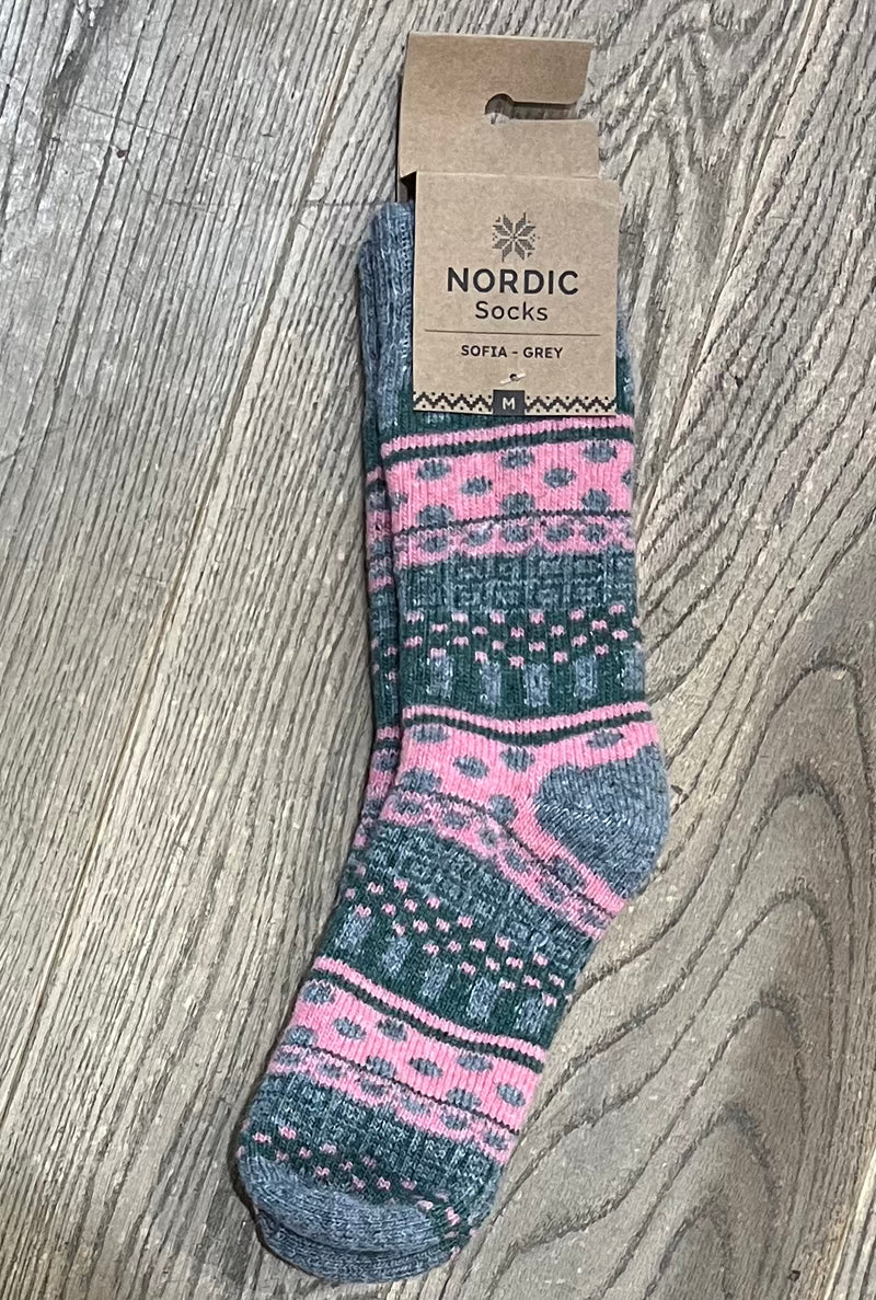 Nordic Sofia Socks in Grey