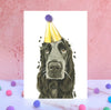 Cocker Spaniel Pompom Birthday Card