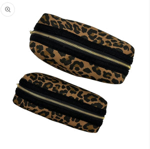 Sixton Leopard Print Make-Up Bag