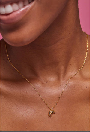 Estella Bartlett Gold Plated Croissant Necklace