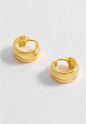 Estella Bartlett Chunky Gold Textured Hoops