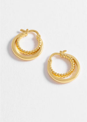 Estella Bartlett Twisted Double Hoops