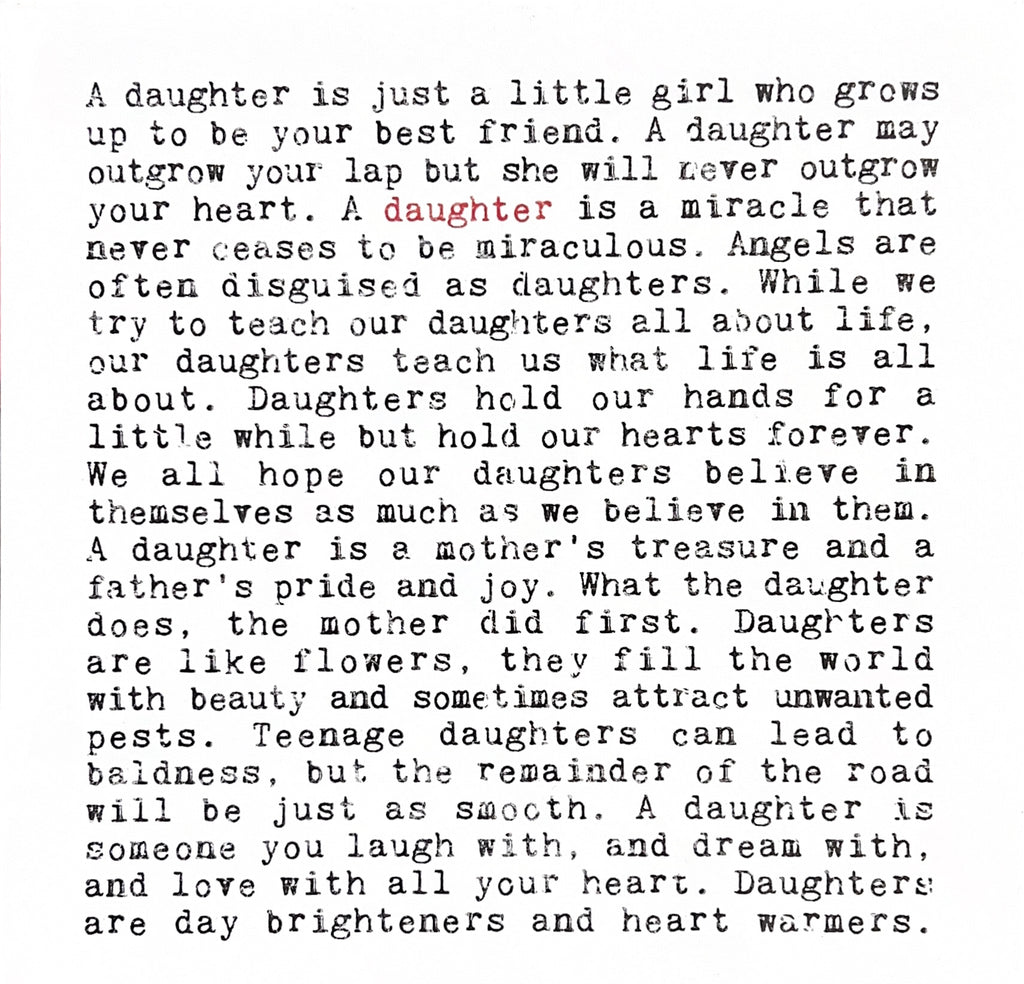 Wise Words Print - Daughter