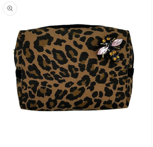 Sixton Leopard Print Make-Up Bag