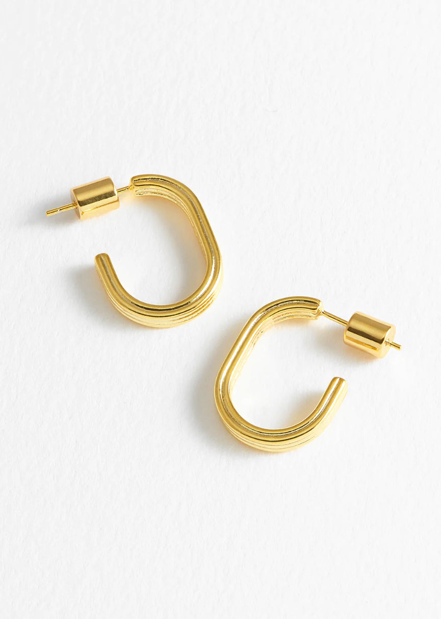 Estella Bartlett Grooved Oval Hoops