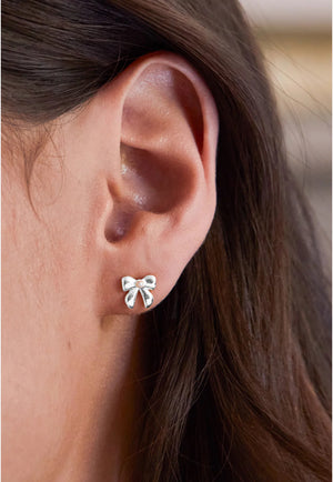 Estella Bartlett Pearl Bow Stud Earrings