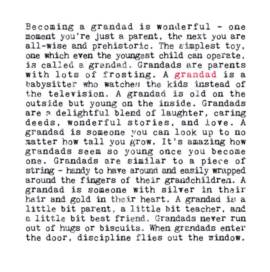 Wise Words Grandad Print