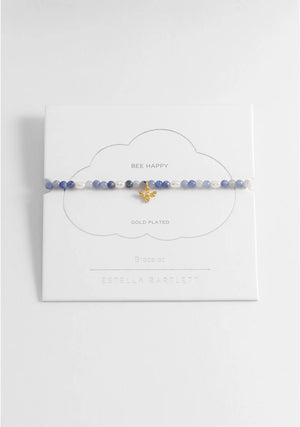 Estella Bartlett Gemstone Pearl Bee Bracelet