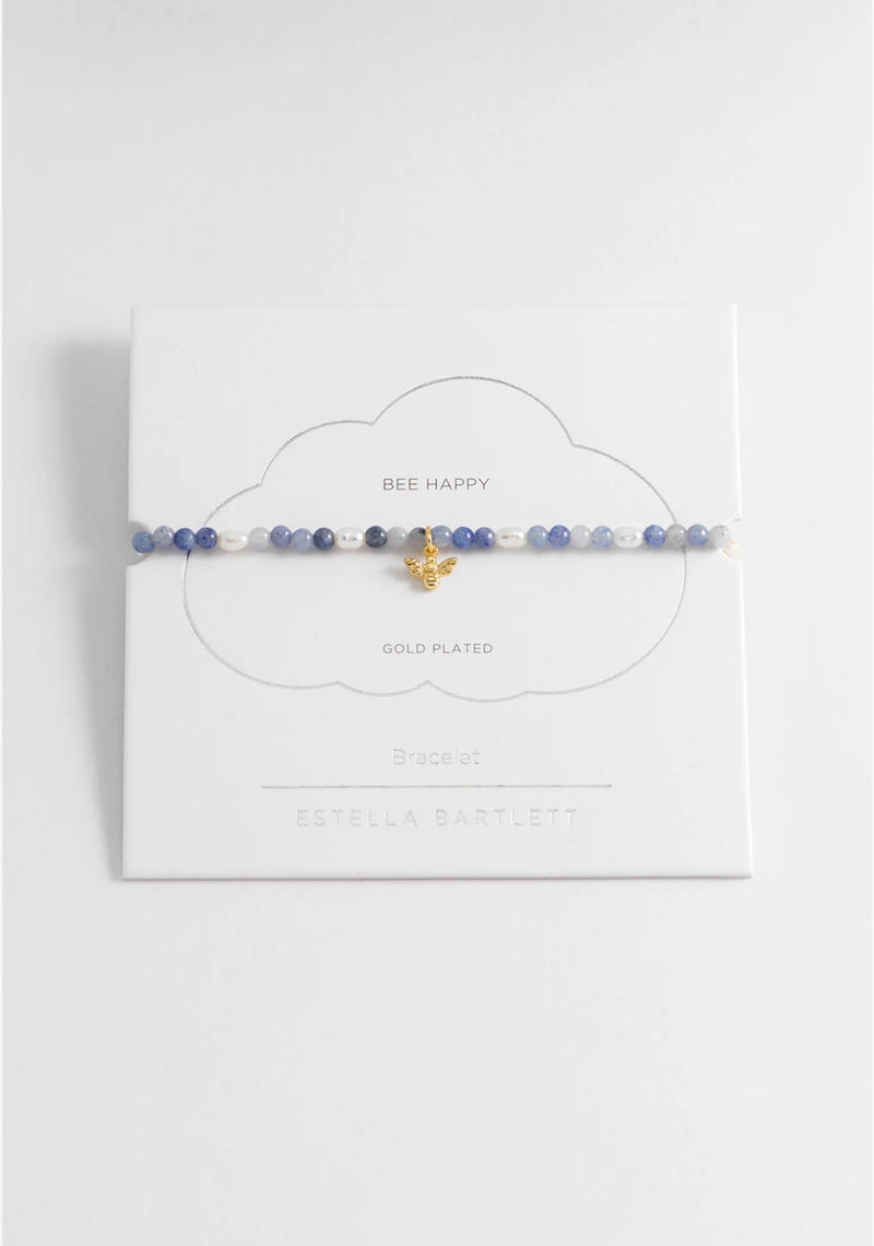 Estella Bartlett Gemstone Pearl Bee Bracelet