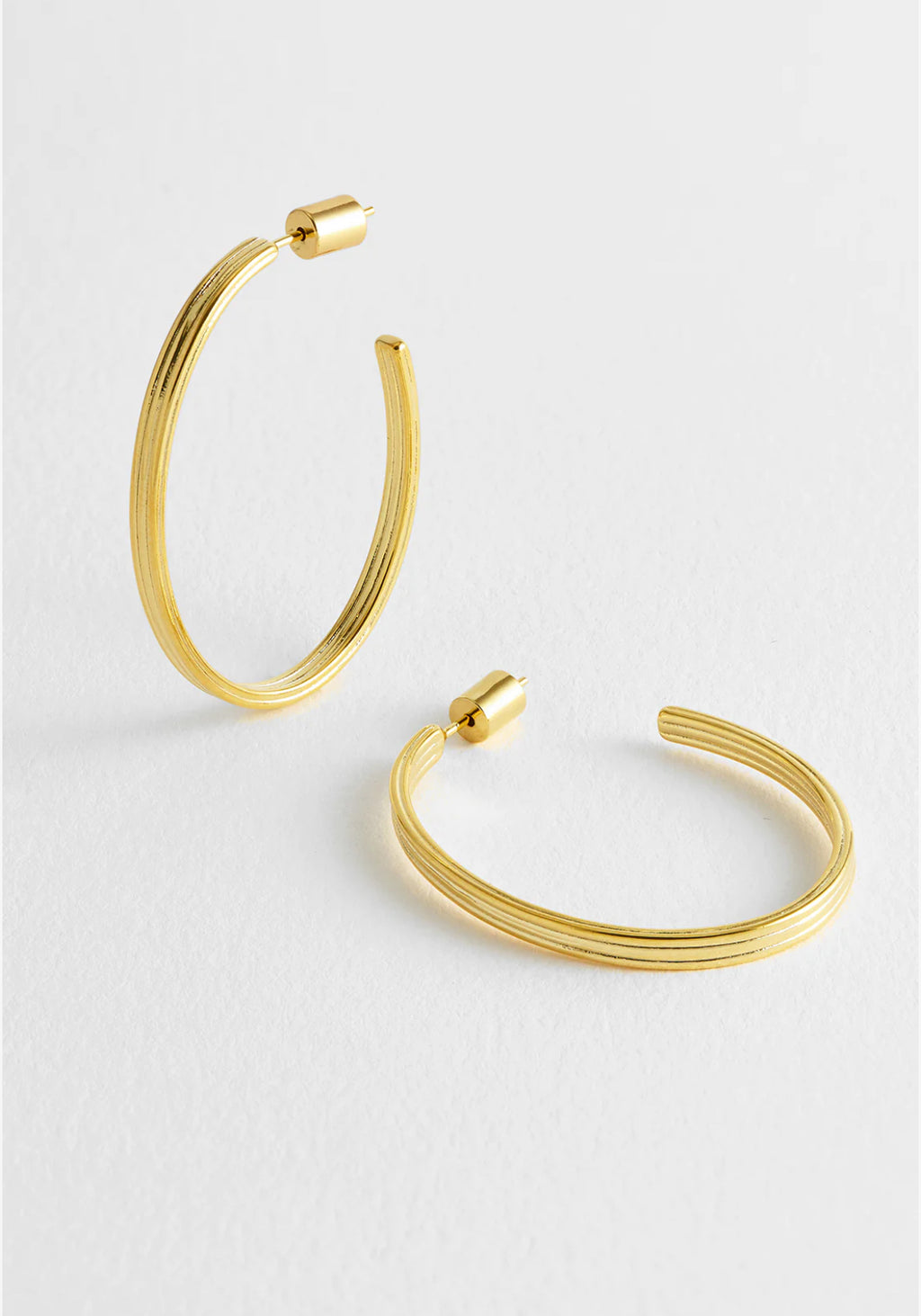 Estella Bartlett Large Grooved Oval Hoops