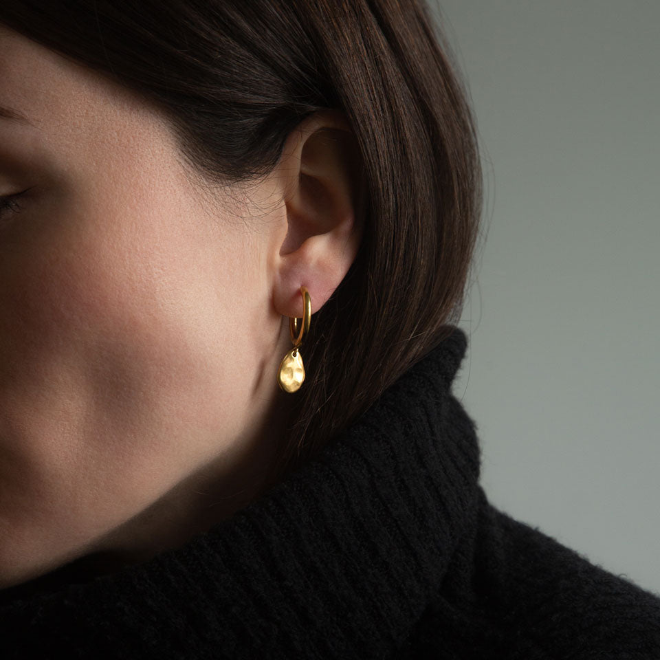 Weathered Penny Gold Aspen Earrings