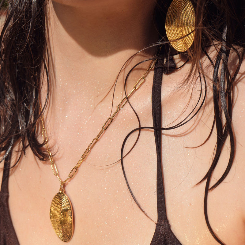 Weathered Penny Rumi Gold Earrings