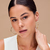 Orelia Polished Molten Large Hoops