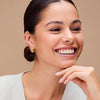 Orelia Textured Fan Small Hoops.
