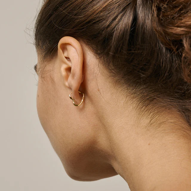 Enamel Copenhagen Organic Heart Hoops
