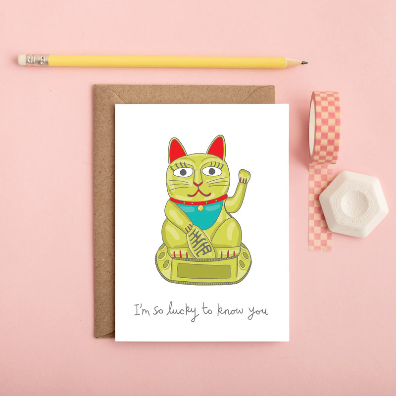 You've Got pen On Your Face 'I'm So Lucky To Know You' Card