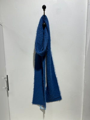 Compania Fantastica Blue Textured Knitted Scarf