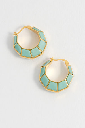 Estella Bartlett The Edit Collection Octagon Hinge Hoop Earrings