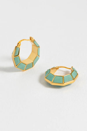 Estella Bartlett The Edit Collection Octagon Hinge Hoop Earrings