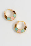 Estella Bartlett The Edit Collection Octagon Hinge Hoop Earrings