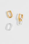 Estella Bartlett The Edit Collection Mixed Link Hoop Earrings