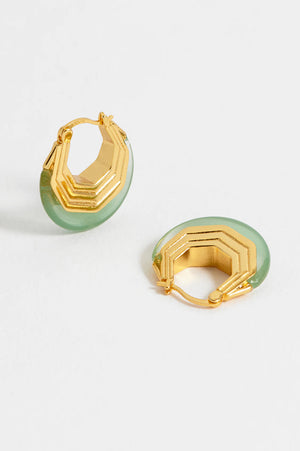 Estella Bartlett The Edit Collection Half Moon Hinge Hoop Earrings