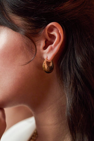 Estella Bartlett The Edit Collection Half Moon Hinge Hoop Earrings