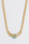 Estella Bartlett The Edit Collection Green Quartz Graduated Round Link Chain Necklace