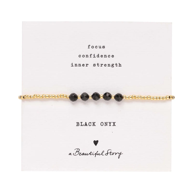 A Beautiful Story Essential Black Onyx Braclet