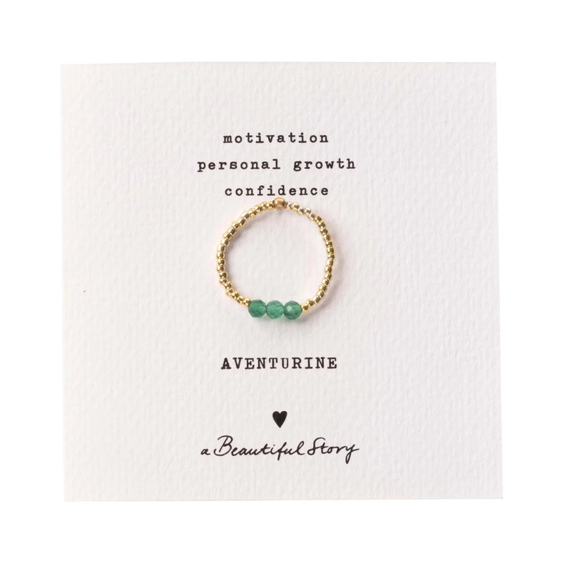 A Beautiful Story Clairty Aventurine Ring