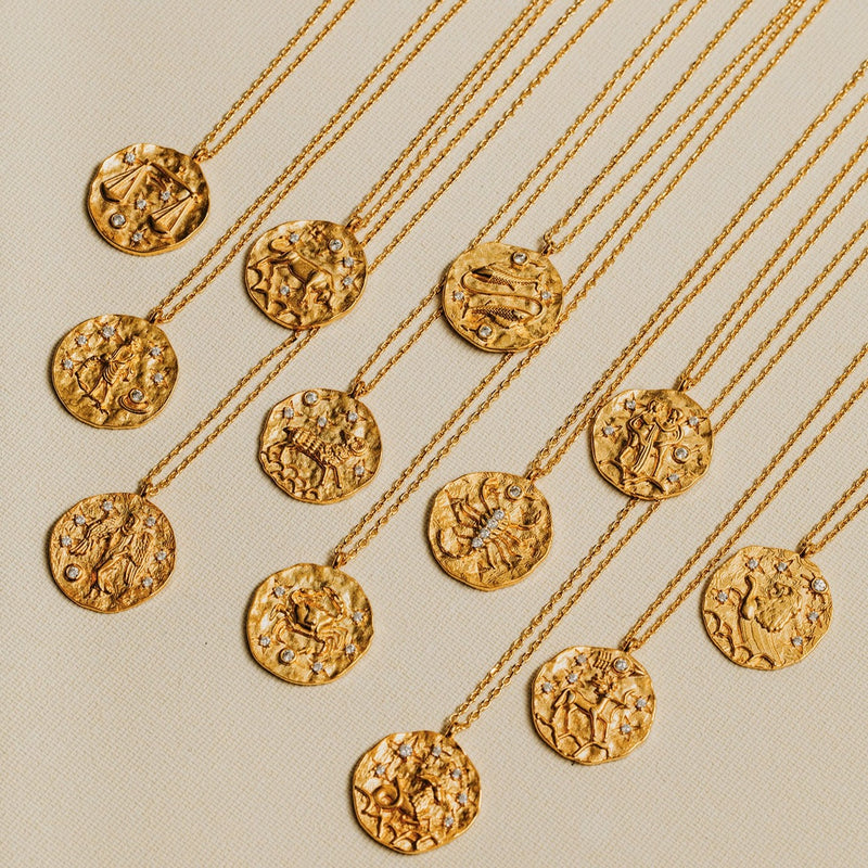 Orelia Zodiac Medallion Necklace