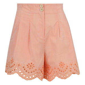 One Collective Lagos Contrast Embroidered Shorts