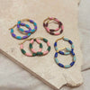 Little Nell Candy Stripe Hoop Earrings