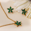Orelia Emerald Crystal Flower Necklace