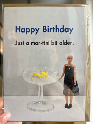Bold & Bright 'Mar-Tini Bit Older' Birthday Card