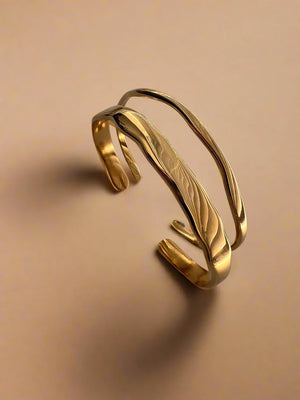 Sculpted Molten Cuff Duo