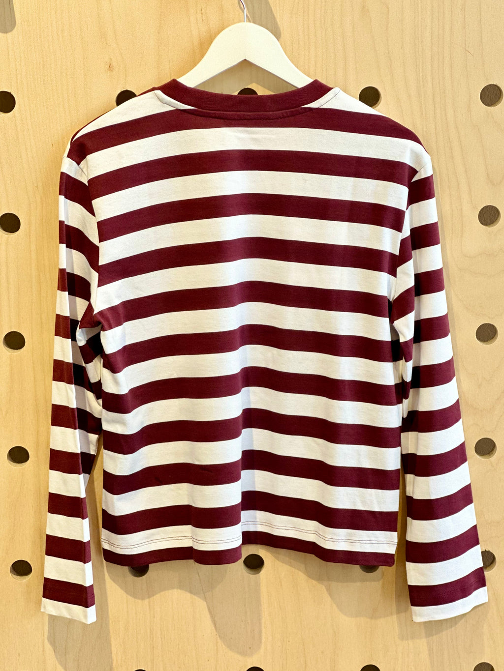 Selected Femme Essential Long Sleeve Striped Boxy Tee