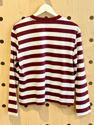 Selected Femme Essential Long Sleeve Striped Boxy Tee
