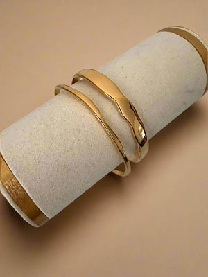 Sculpted Molten Cuff Duo