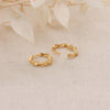 Little Nell Twisted Gold Huggie Hoops
