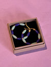 Little Nell Candy Stripe Hoop Earrings
