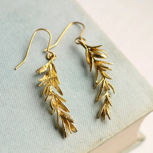 Silk Purse, Sow's Ear Rosemary Leaf Earrings