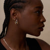 Orelia Interlocking Hoop Earrings