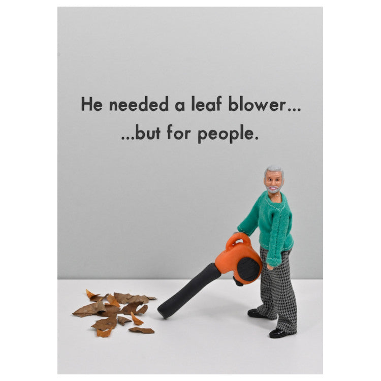 Bold & Bright Leaf Blower Card