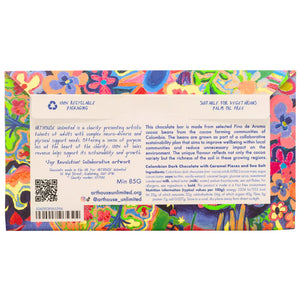 Arthouse 'Joy Revolution' Dark Chocolate with Caramel Pieces & Sea Salt.